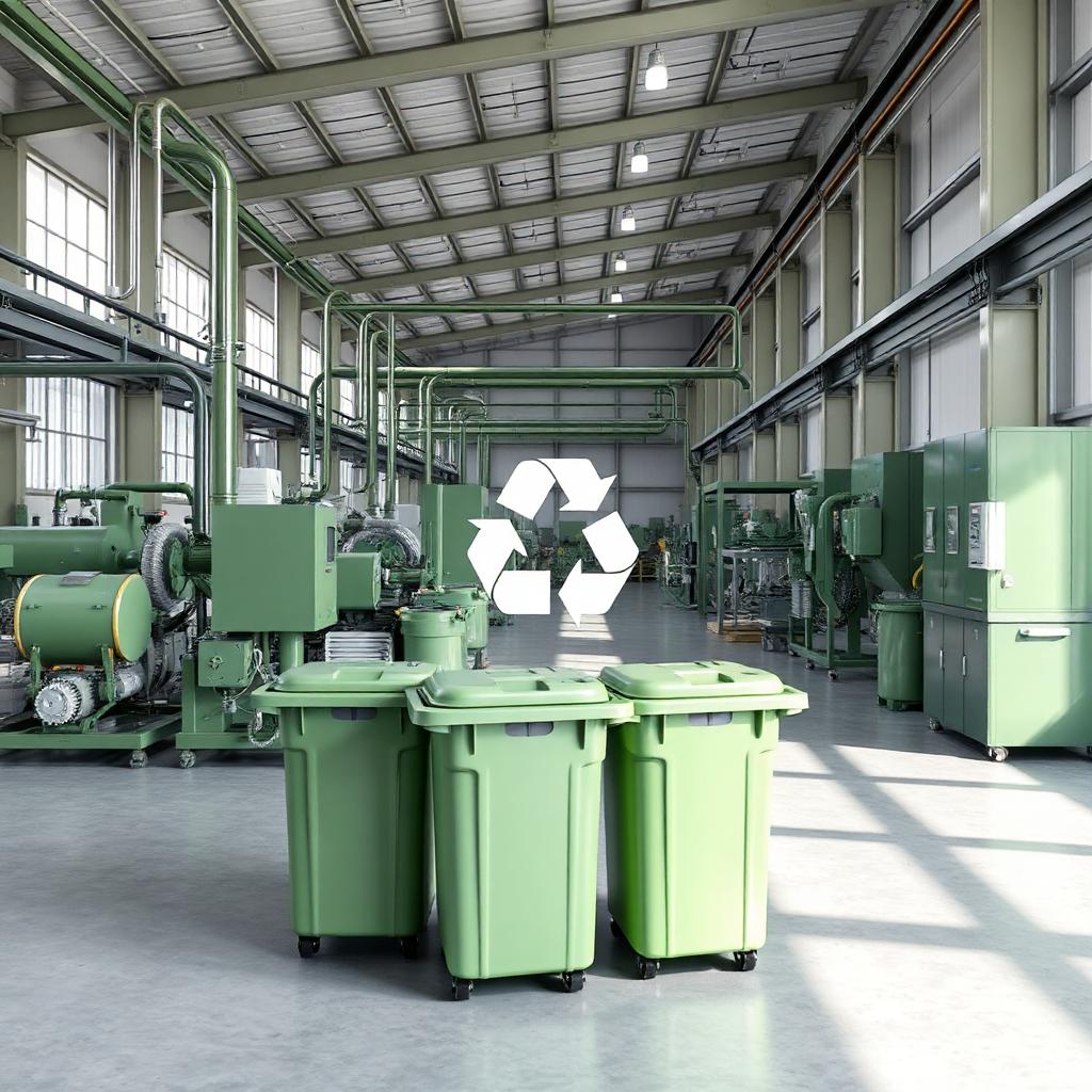 Reciclaje Industrial - Trabajador en planta de reciclaje industrial